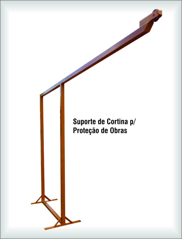 Suporte Metálico De Cortina Para Proteção de Obras